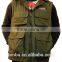 Customized Comfortable Camera Vest and SLR hooded Vest for Outdoor men with Army Green