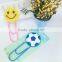 Smiling face football mixed color mixing model of taobao for cartoon soft glue making paging book clip