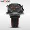 WEIDE wholesale custom logo silicone digital watch, elegance fashion dual display watches, luxury sports hand watch