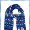Christmas Snowman Fairisle knit scarf shawl /scarf cashmere /thick winter long scarf