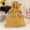 Custom Double Pull Jute Jewelry Pouch