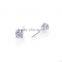Fashion High Quality Round Cubic Zirconia Stud Earrings