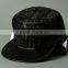 HOT selling Classic plaid PU leather blank black white color plain Snapback Hiphop Hat Adjustable trucker Baseball Caps