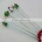 Vintage Halloween Glass Swizzle Sticks, Glass Cocktail Stir Sticks