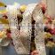 High quality various shapes colorful crocheted lace fabric for tablecloth