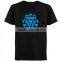 The Avengers, Iron Man LED T-Shirt Sound Activated Blue Light Flashing Music Equalizer, IRON MAN T Shirt Plus Size,