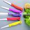 vegetables pp handle paring knife set plastic handle colorful fruit knife