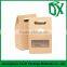2016 Hot sale natural kraft paper flat bottom standup pouch for coffee tea