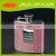Different color rhinestones stainless steel hip flask