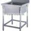 Restaurant Used Double Bowls Free-standing Commercial Stainless Steel Kitchen Sink GR-310B