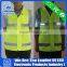 2016 Hot Selling LED Fluorescent Green Refletive Weskit For Road Safety At Night