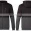 plain contrast 2 colors zipper sports hoodies for men's tracksuits