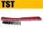 high quality cleaning steel wire brush with plastic handle