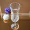 High Quality Clear Tulip Shape Wine Goblet with Special Pattern