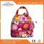 China manufacturers cotton colorful quilted casual organic insulated lunch bag