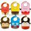 Protect baby eating waterproof pvc baby bib set with custom design
