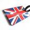 personalized Union Jack shaped luggage tag