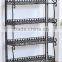 XY5141 home space saving organizer 4 tier wrought iron shoe rack, Yes Folding morden style standing metal shoes shelf