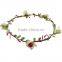 Newest design color rose hairband ,6 flowers tiara/crown headband for girl