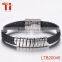 fashion jewelry citi trends jewelry genuine cow leather stainless steel cuff bio magnetic bracelet mens charm bracelet bangle