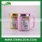 BPA Free 300ML Stainless Steel Tumbler with Color Plastic Lid and handle