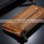 Floveme Genuine Leather Hand Bag Pouch Purse For iPhone7 plus Quality Multi-function case Dual zipper Luxury delux handloop