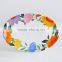 beautiful decaled white oval plate