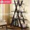 Gold supplier wooden Books Stands / wooden magazine shelf