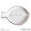 wholesale solid color glazed fish shape plate