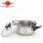 16-24cm 5pcs stainless steel cooking pot/ kitchen cookware set with glass lid