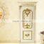 Luxurious Imperial Gold and White Solid Wood Artistic Carving Swing Single Door BF12-05234a