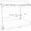 Outdoor 3m x 3m Deluxe Canopy Metal Wall Garden Gazebo Tent Awning Marquee Shelter Door Porch