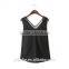 New Spring Summer Tops Women Sleeveless V-neck Chiffon Tops