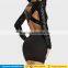 Guangzhou garment cheap factory short knit dresses party with long sleeves for women wholesale 2016