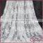 White elegant flower embroidery design mesh fabric lace for wedding dress