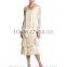 hot sell layered knee length long sleeve wholesale dress