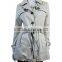 High Quality Fashion ladies office coat 2014 custom made jacket white trench lady