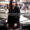 M1232 Runwaylover 2016 Black Punk Metal Decoration Wool Suit Wool Jackets Coats
