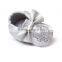 High quality pu sequin baby moccasins