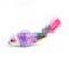 Plush Wand Pet Teaser Mouse Animal Purple White Feather