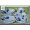 blue rose decal porcelain tableware set
