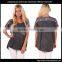 Womens Short Sleeve Silver Sequin Detailed Top Garment Factory In China