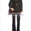 winter outdoor hood and slit pockets duffle casual coats for women
