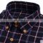 T-MSS562 100% Cotton Checked Flannel Long Sleeved Casual Shirts for Men