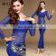 T-5140 Indian shiny finition long sleeve adult belly dance costume suit