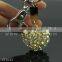 Fashion Heart Shaped Metal Keychain with Crystal Diamond for Wedding Gift