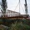 Antique Rusty Red Corten Steel Cross Line Bridge For Garden Decor