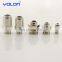 YTPC All copper nickel plating push in fitting