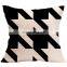 Home decorative Simple Geometric  Printed Linen Cotton  Throw Pillow cover