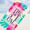 Floral Microfiber Beach Towel Custom Print